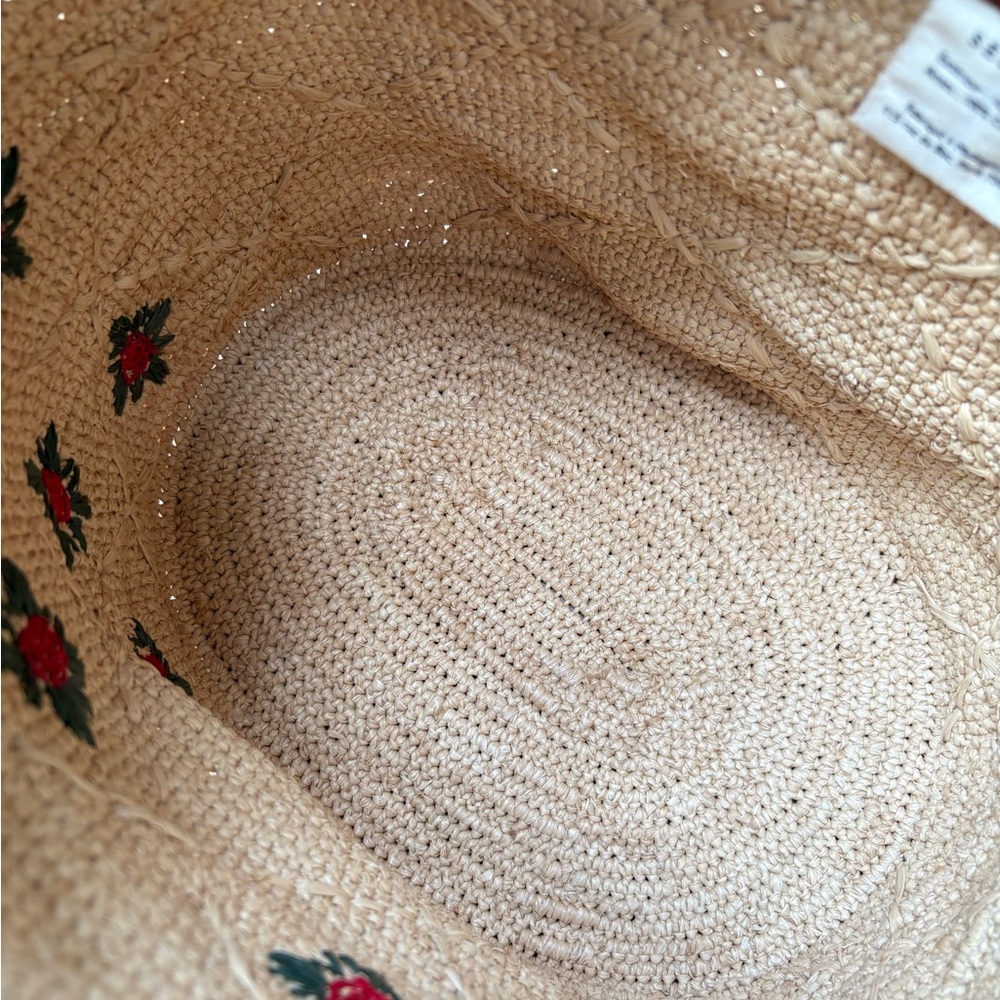 Embroidered Sezane raffia bag - Picture 13 of 17